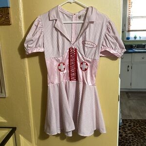 Ladies Size L Spongebath Betty Candy Striper Costume